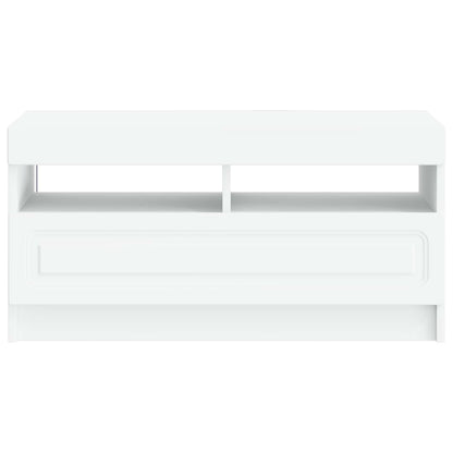 vidaXL LED TV Cabinet White Engineered Wood 6