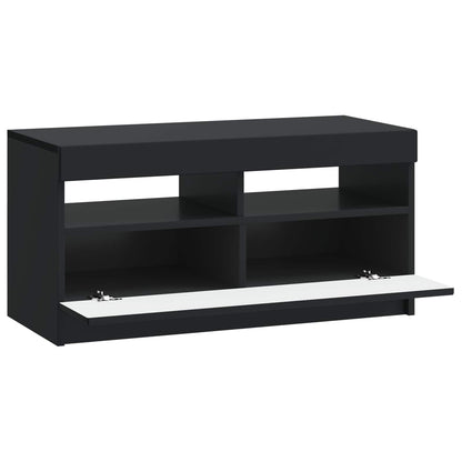 vidaXL LED TV Cabinet Black Engineered Wood 5