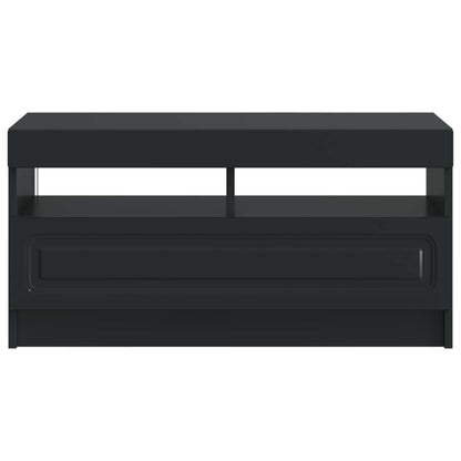 vidaXL LED TV Cabinet Black Engineered Wood 6