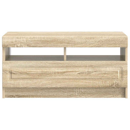 vidaXL LED TV Cabinet Sonoma Oak Engineered Wood 6