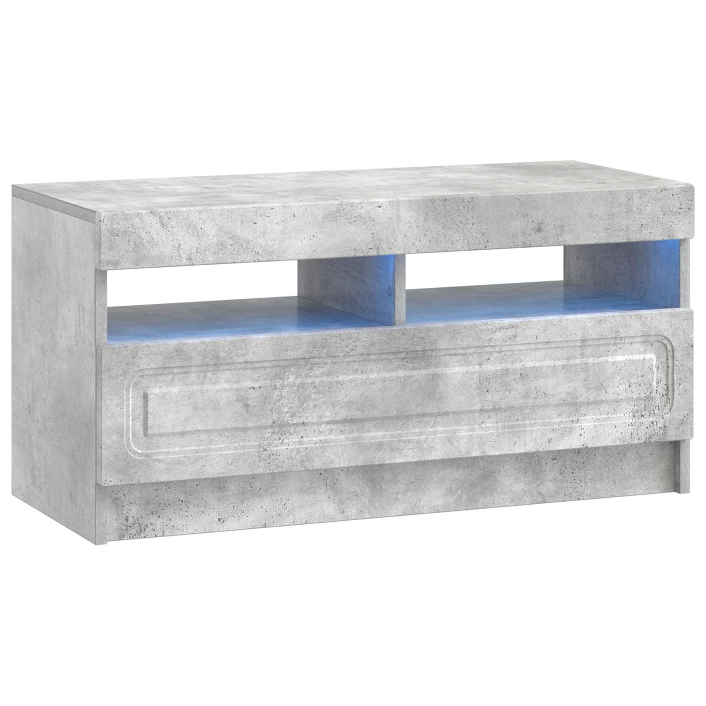 vidaXL LED TV Cabinet Concrete Grey Engineered Wood 2