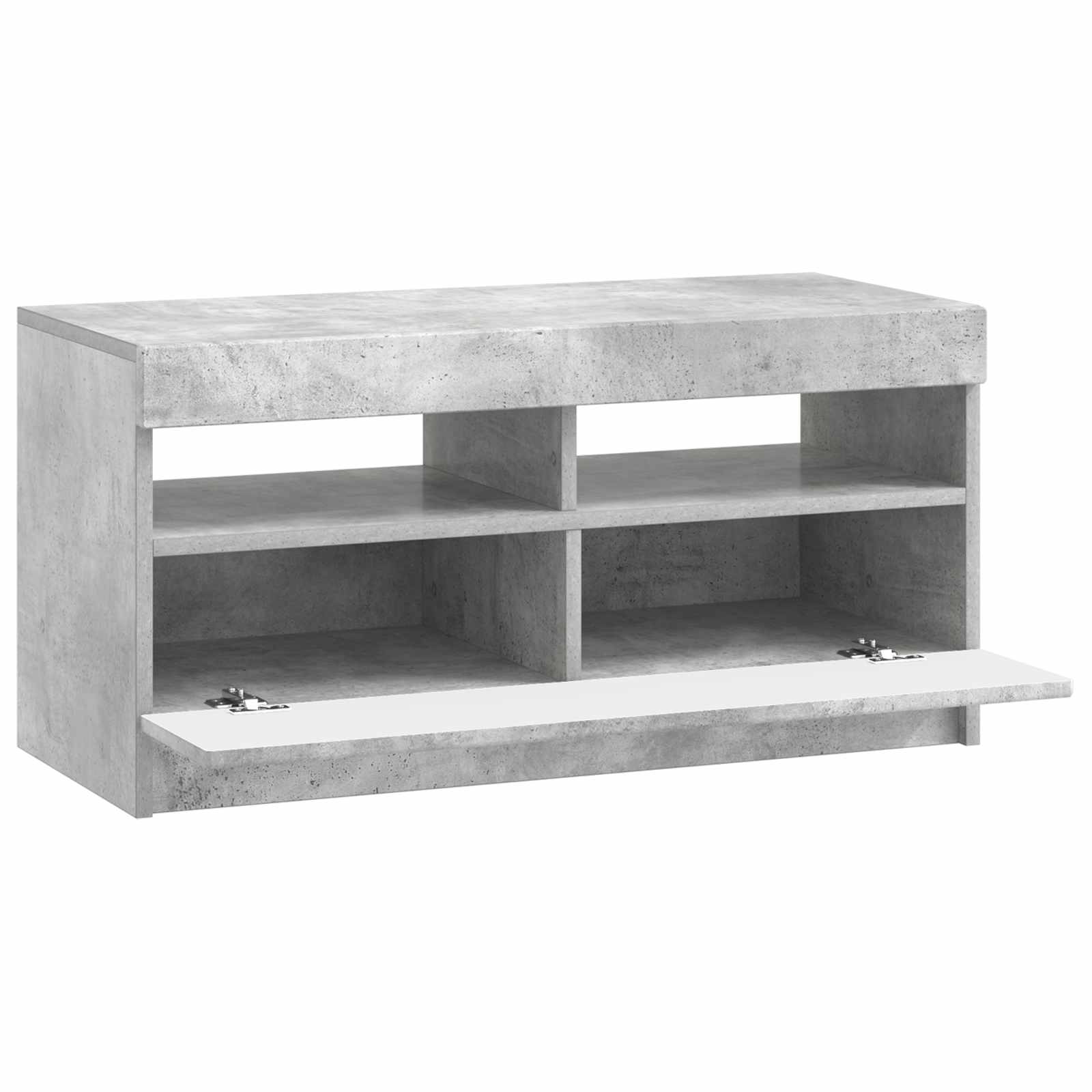 vidaXL LED TV Cabinet Concrete Grey Engineered Wood 5