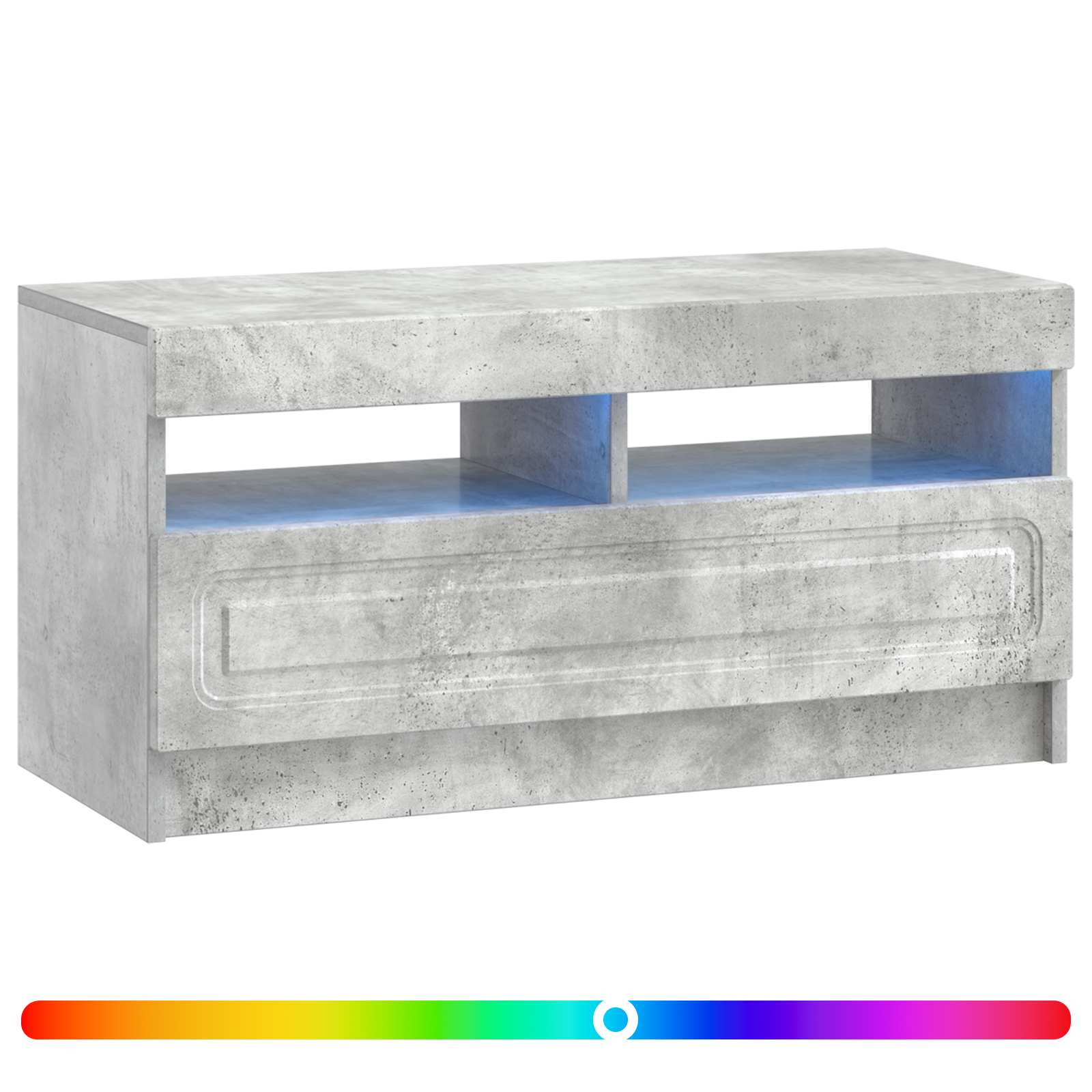 vidaXL LED TV Cabinet Concrete Grey Engineered Wood 3