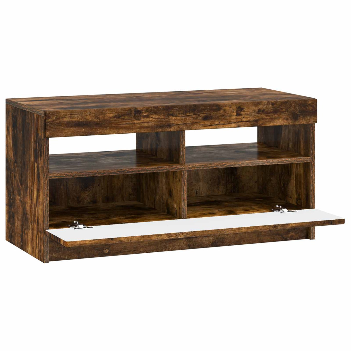 vidaXL LED TV Cabinet Smoked Oak Engineered Wood 5
