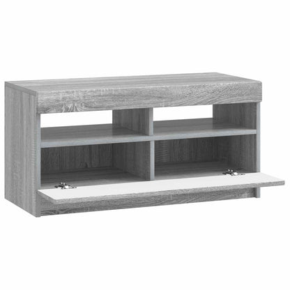vidaXL LED TV Cabinet Grey Sonoma Engineered Wood 5