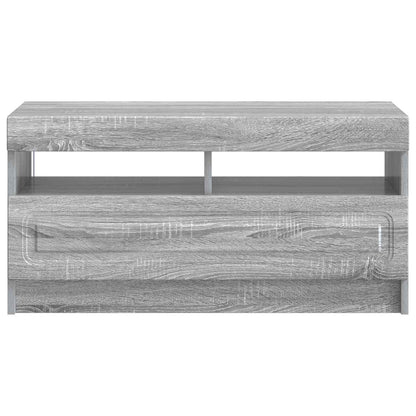vidaXL LED TV Cabinet Grey Sonoma Engineered Wood 6