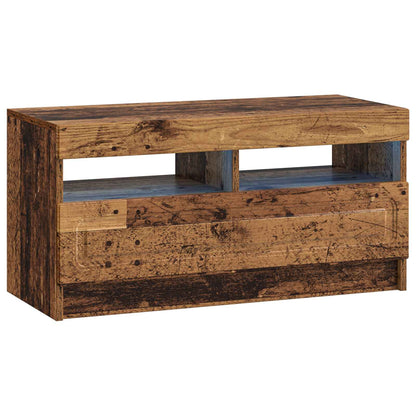 vidaXL LED TV Cabinet Old Wood Engineered Wood 2