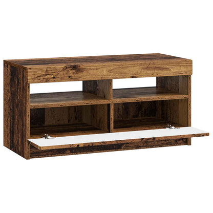 vidaXL LED TV Cabinet Old Wood Engineered Wood 5