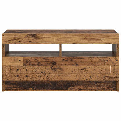 vidaXL LED TV Cabinet Old Wood Engineered Wood 6