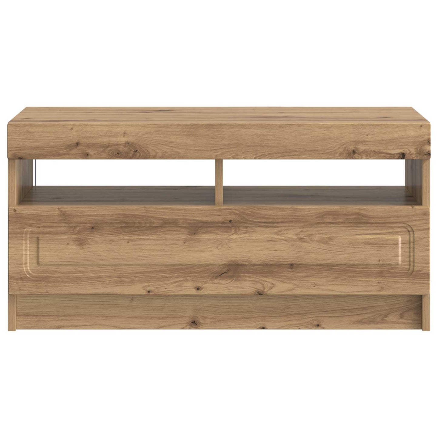 vidaXL LED TV Cabinet Artisan Oak Engineered Wood 6