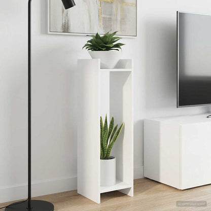 vidaXL Plant Stand 2 pcs White 30 x 30 x 100 cm Engineered Wood 4