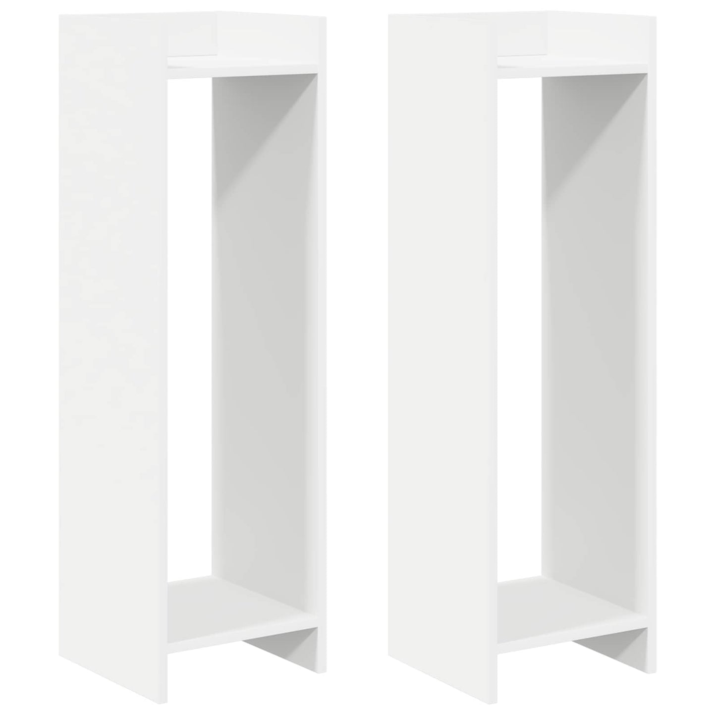 vidaXL Plant Stand 2 pcs White 30 x 30 x 100 cm Engineered Wood 2