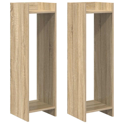 vidaXL Plant Stand 2 pcs Sonoma Oak 30 x 30 x 100 cm Engineered Wood 2