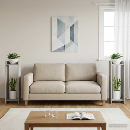 vidaXL Plant Stand 2 pcs Concrete Grey 30 x 30 x 100 cm 4