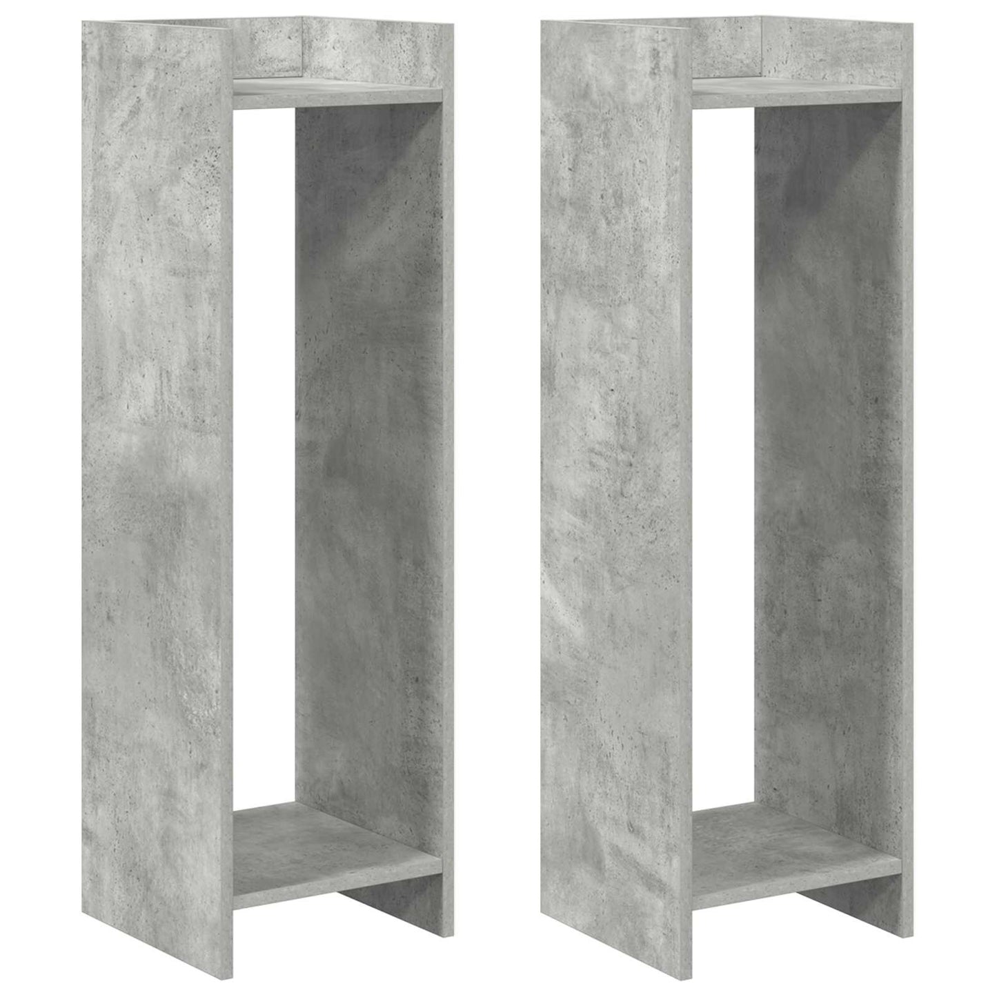 vidaXL Plant Stand 2 pcs Concrete Grey 30 x 30 x 100 cm 2