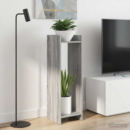 vidaXL Plant Stand 2 pcs Grey Sonoma 30 x 30 x 100 cm Engineered Wood 1