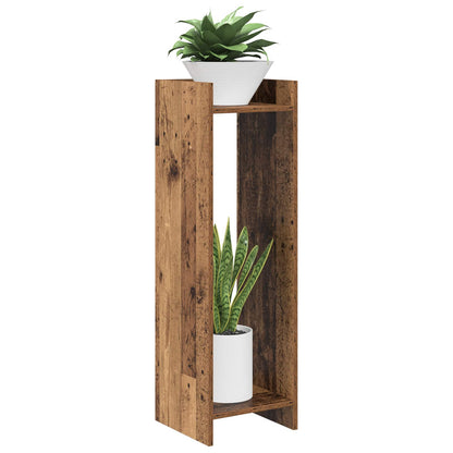 vidaXL Plant Stand 2 pcs Old Wood 30 x 30 x 100 cm Engineered Wood 3