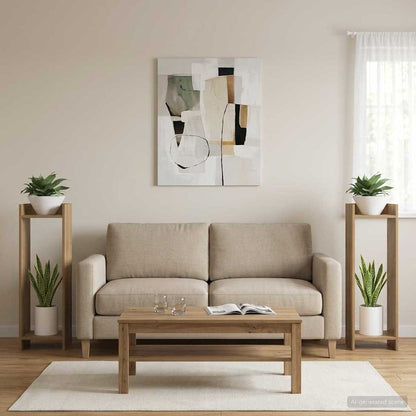 vidaXL Plant Stand 2 pcs Artisan Oak 30 x 30 x 100 cm Engineered Wood 4