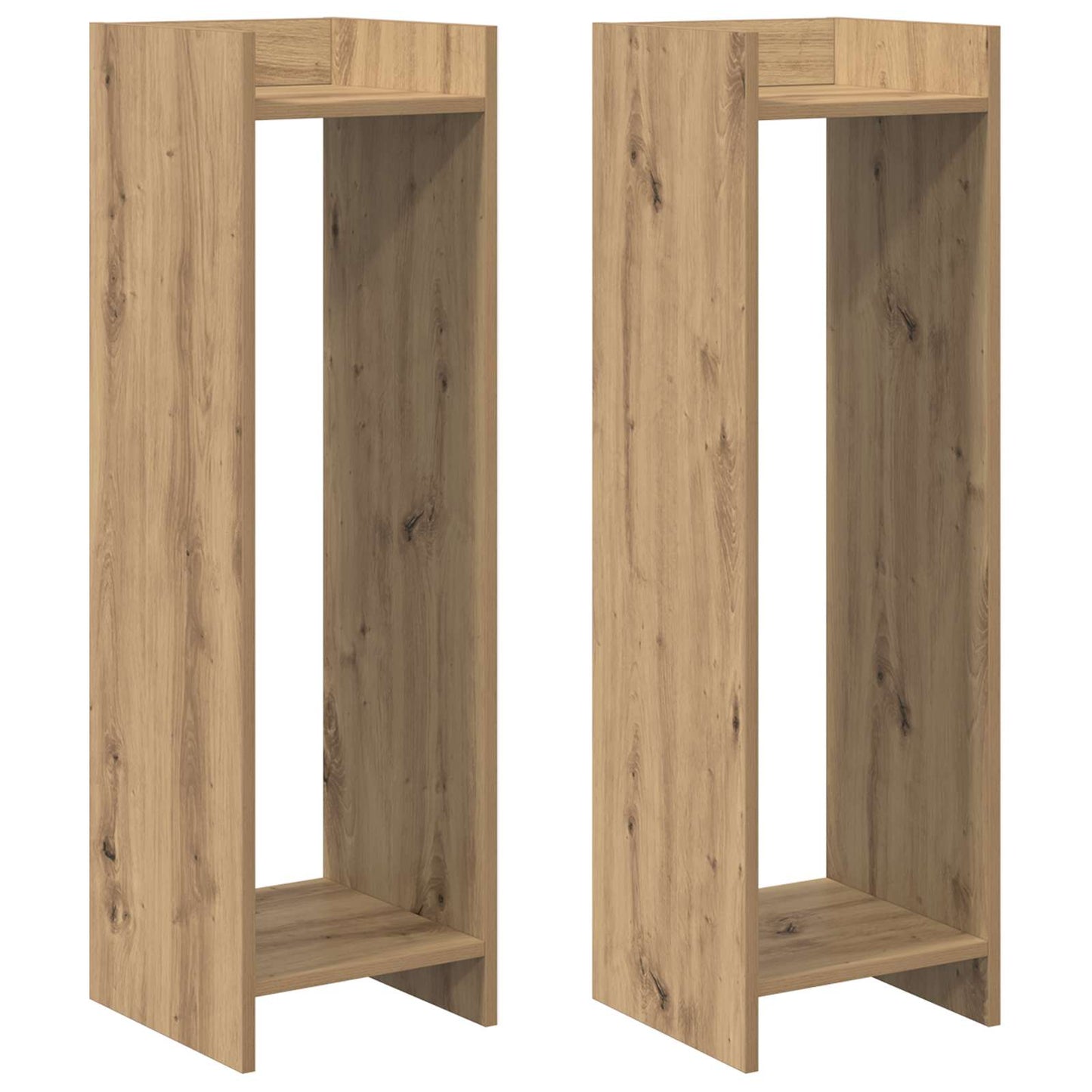 vidaXL Plant Stand 2 pcs Artisan Oak 30 x 30 x 100 cm Engineered Wood 2