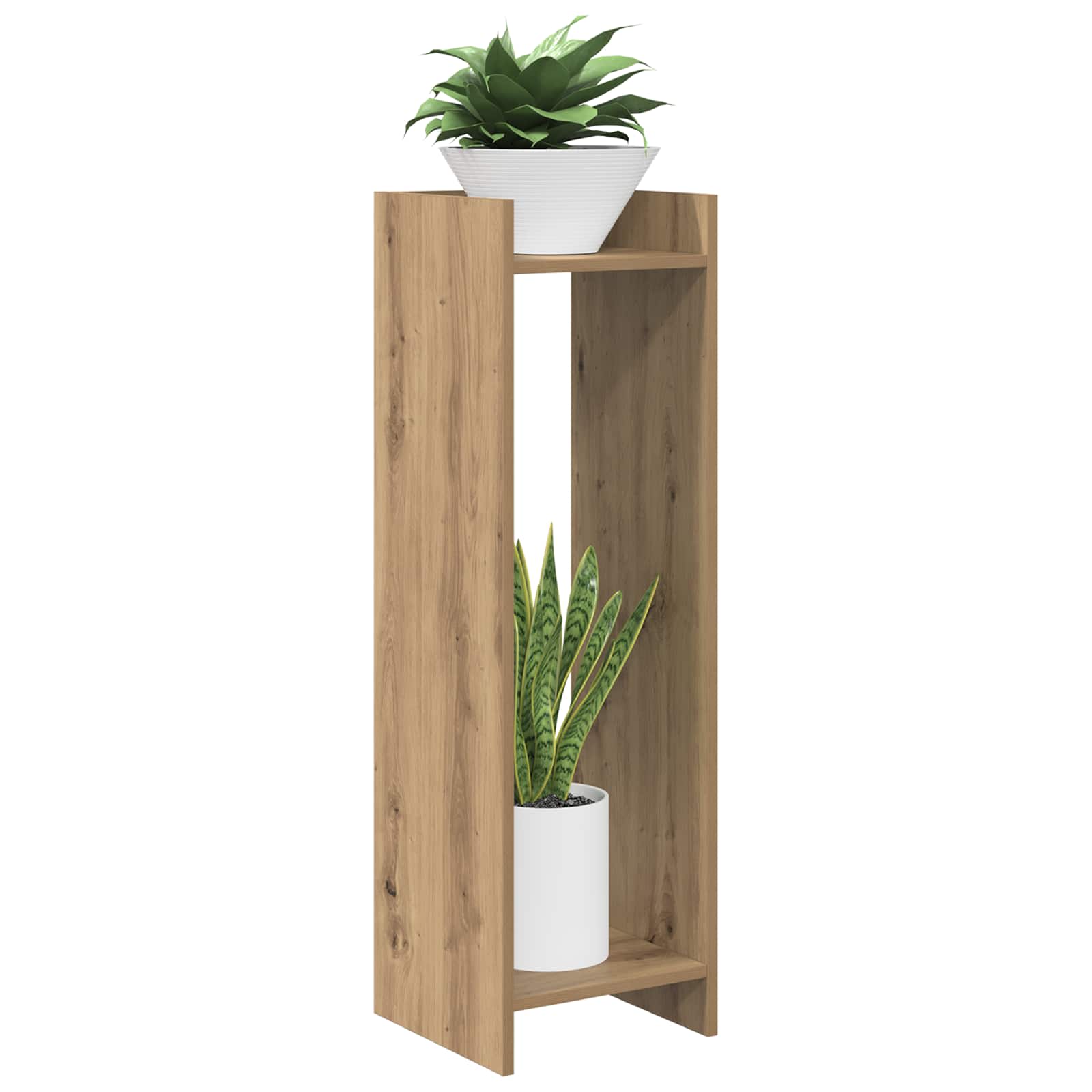 vidaXL Plant Stand 2 pcs Artisan Oak 30 x 30 x 100 cm Engineered Wood 3