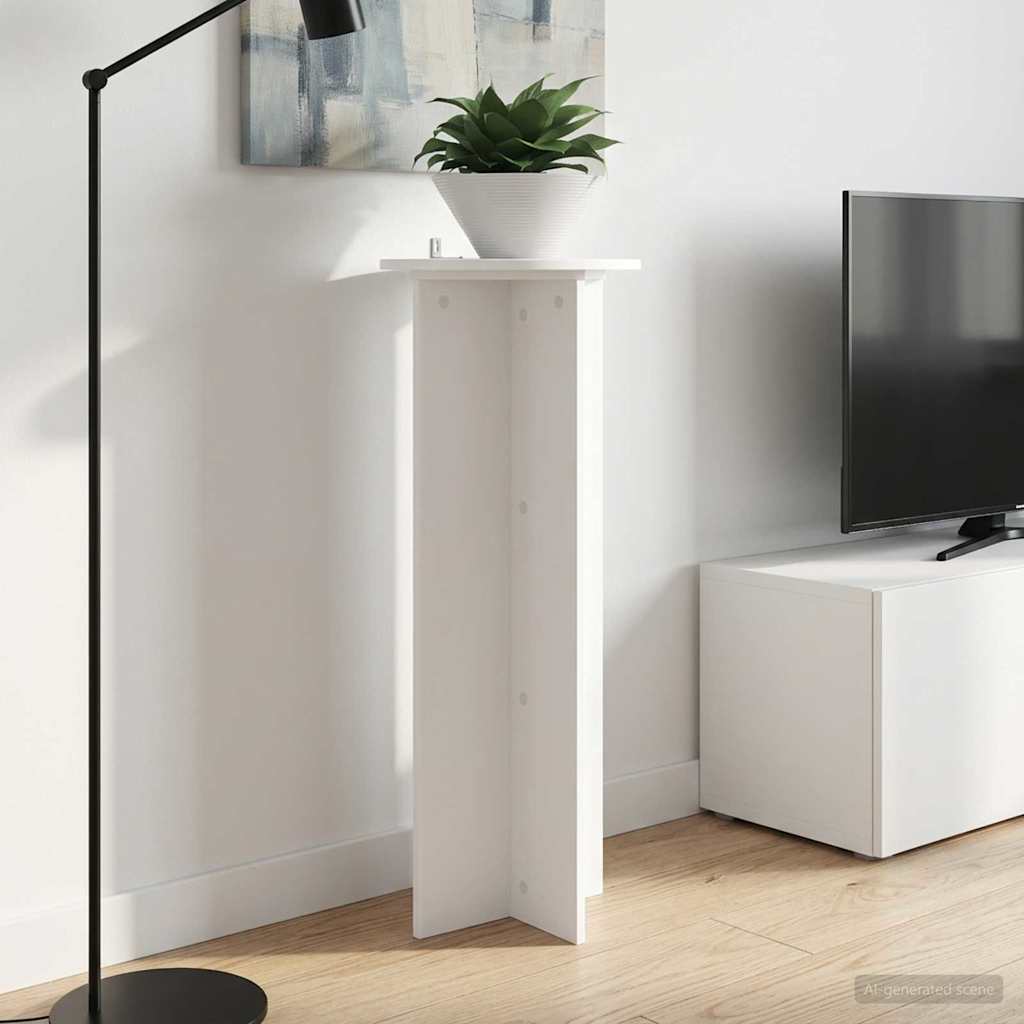 vidaXL Plant Stand 2 pcs White Ø40 x 100 cm Engineered Wood 4