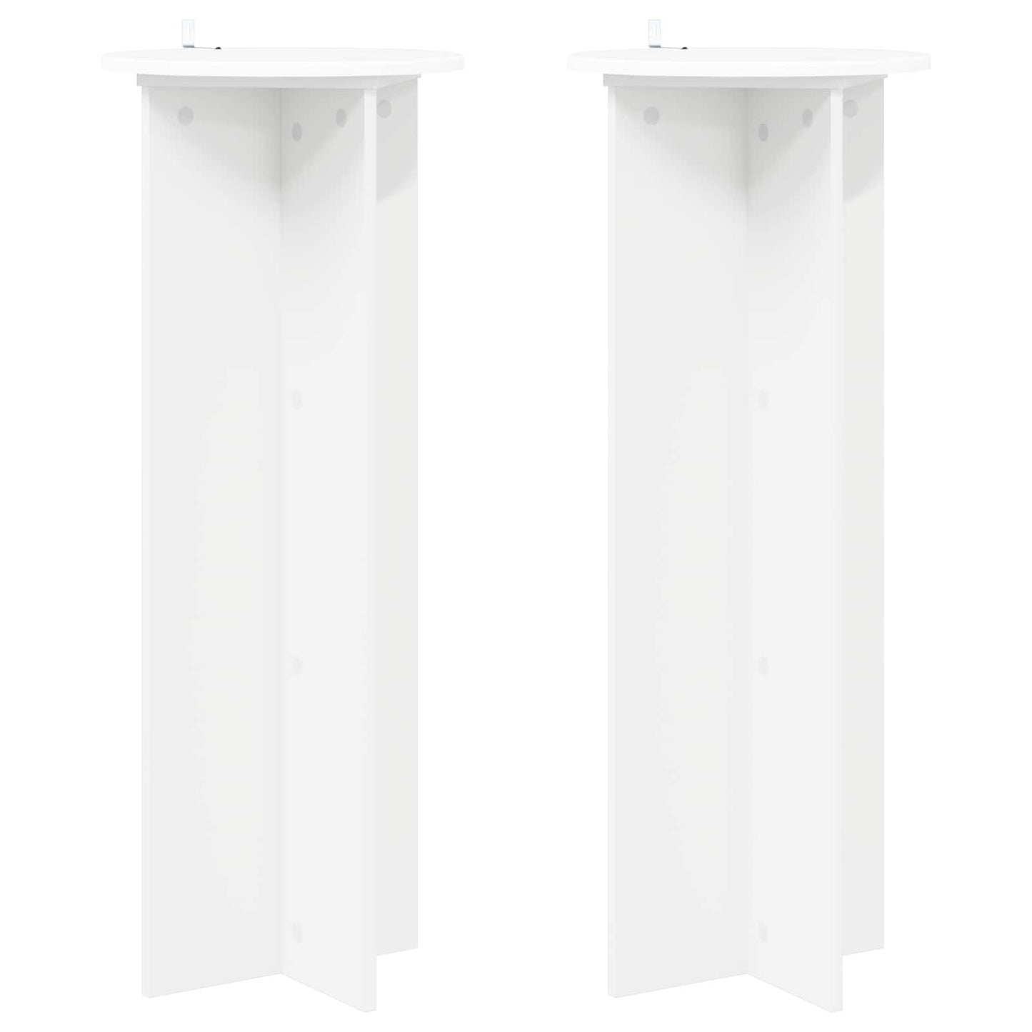 vidaXL Plant Stand 2 pcs White Ø40 x 100 cm Engineered Wood 2