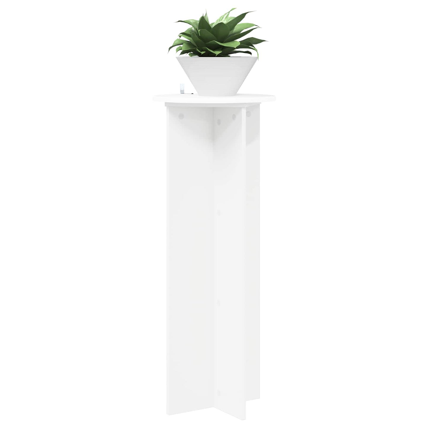 vidaXL Plant Stand 2 pcs White Ø40 x 100 cm Engineered Wood 3