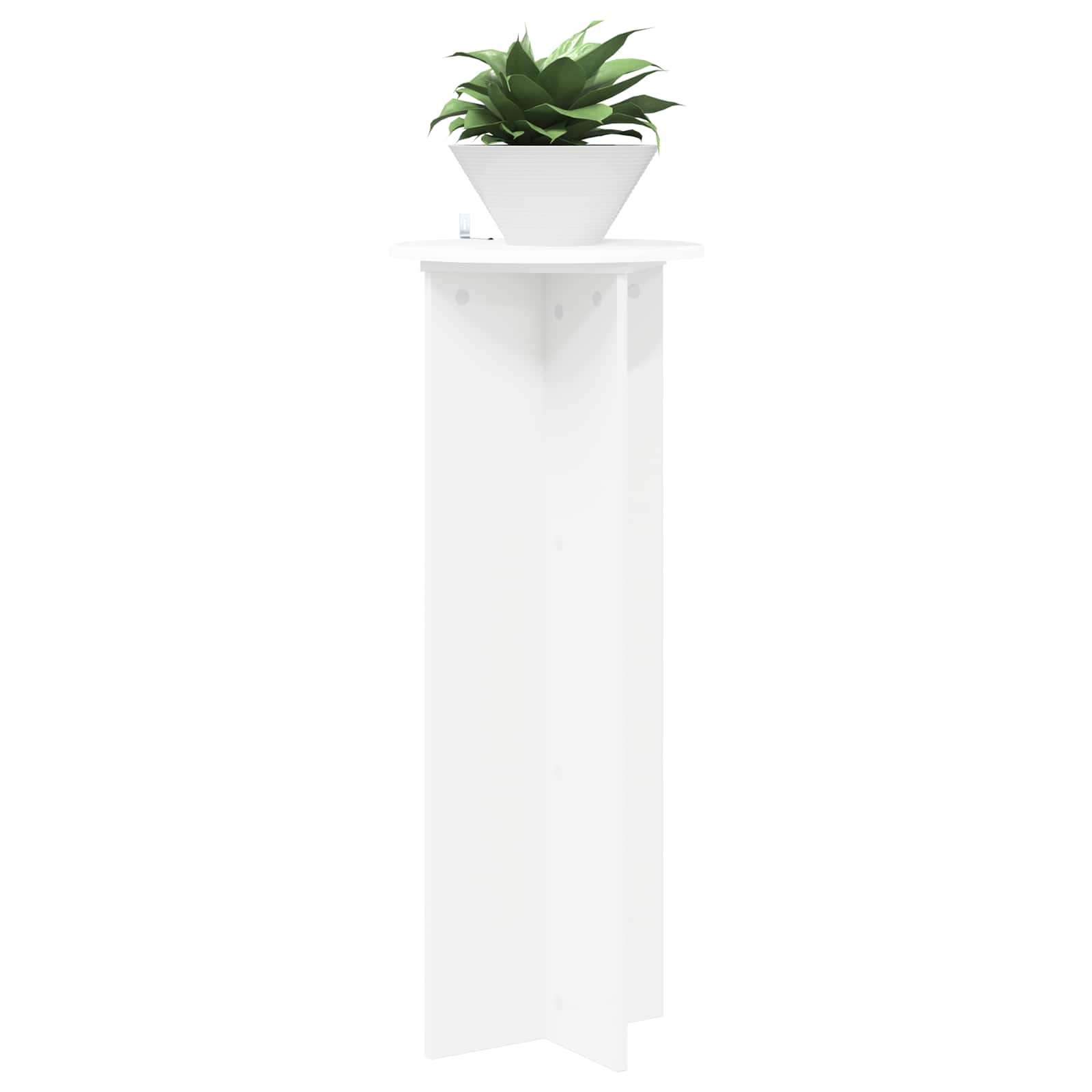 vidaXL Plant Stand 2 pcs White Ø40 x 100 cm Engineered Wood 3