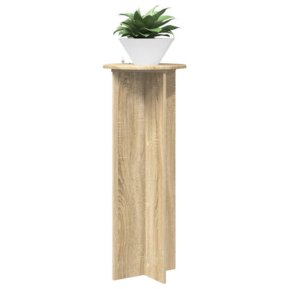 vidaXL Plant Stand 2 pcs Sonoma Oak Ø40 x 100 cm Engineered Wood 3