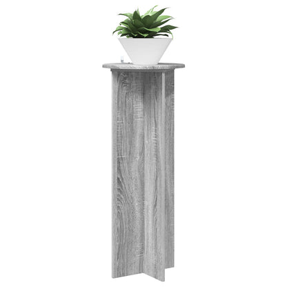 vidaXL Plant Stand 2 pcs Grey Sonoma Ø40 x 100 cm Engineered Wood 3