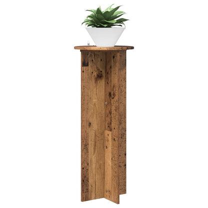 vidaXL Plant Stand 2 pcs Old Wood Ø40 x 100 cm Engineered Wood 3
