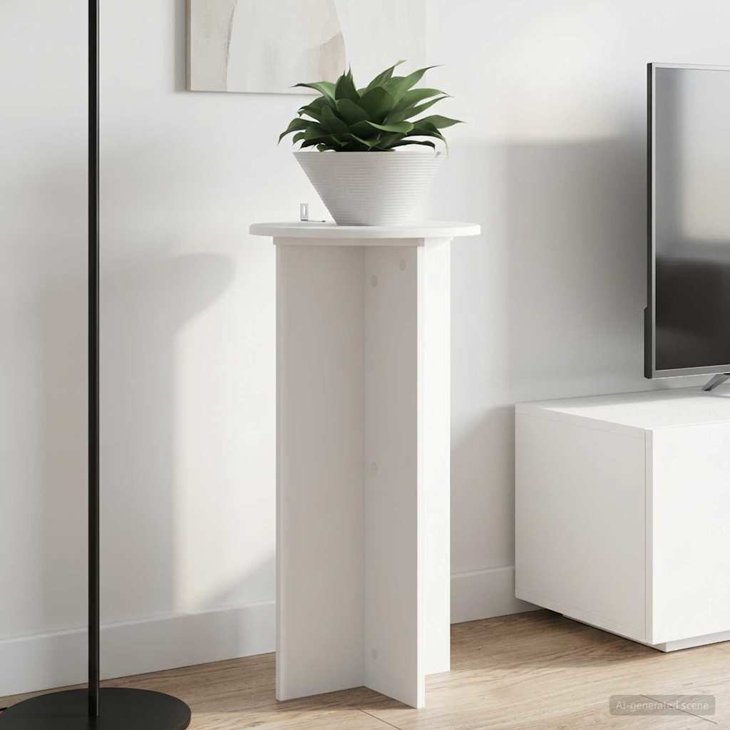 vidaXL Plant Stand 2 pcs White Ø40 x 80 cm Engineered Wood 4