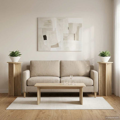 vidaXL Plant Stand 2 pcs Sonoma Oak 40 x 40 x 80 cm Engineered Wood 4