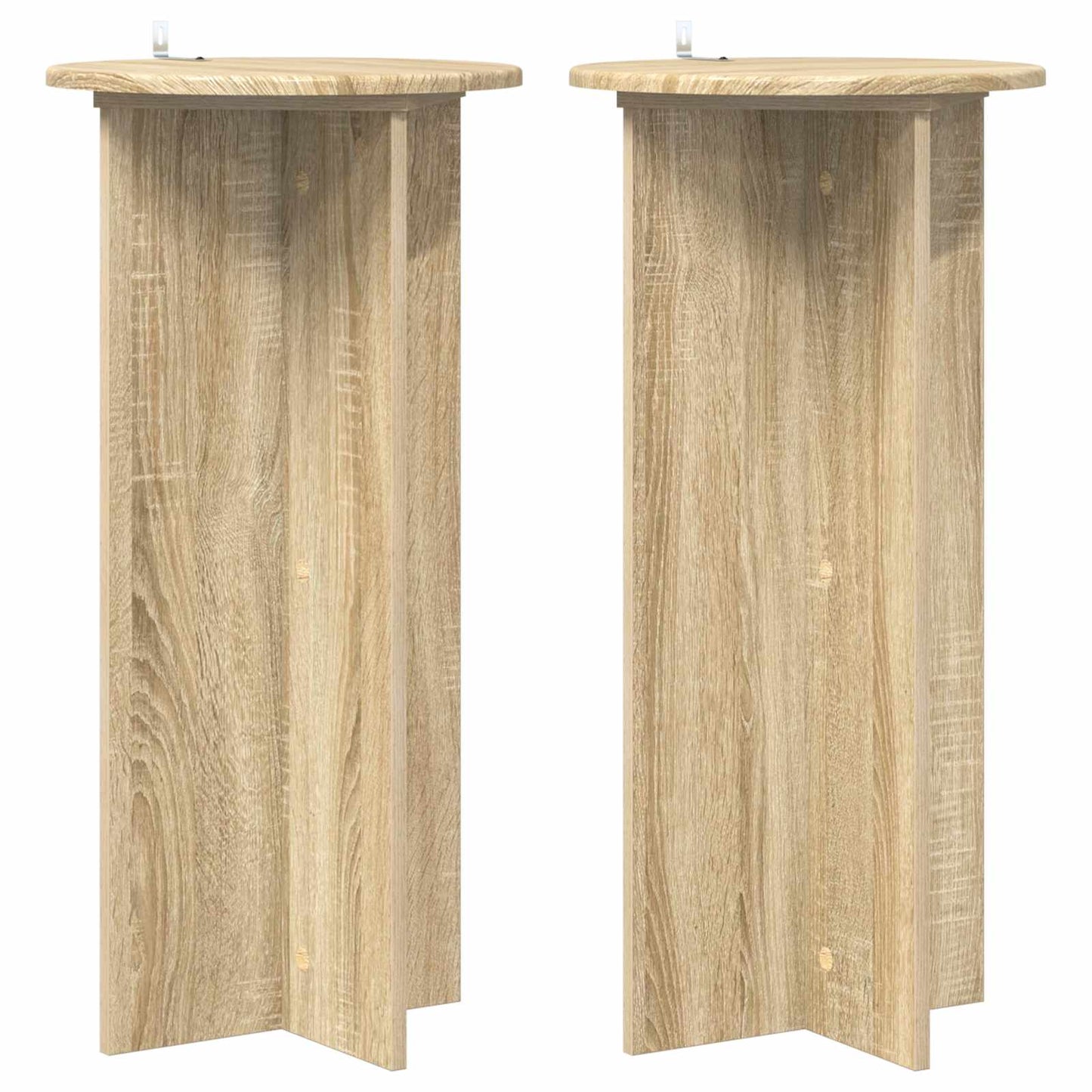 vidaXL Plant Stand 2 pcs Sonoma Oak 40 x 40 x 80 cm Engineered Wood 2