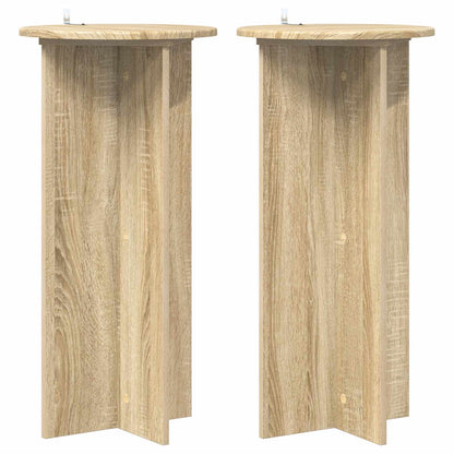 vidaXL Plant Stand 2 pcs Sonoma Oak 40 x 40 x 80 cm Engineered Wood 2