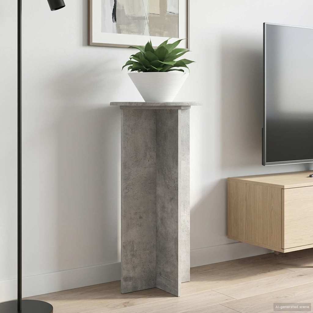 vidaXL Plant Stand 2 pcs Concrete Grey 40 x 40 x 80 cm Engineered Wood 4