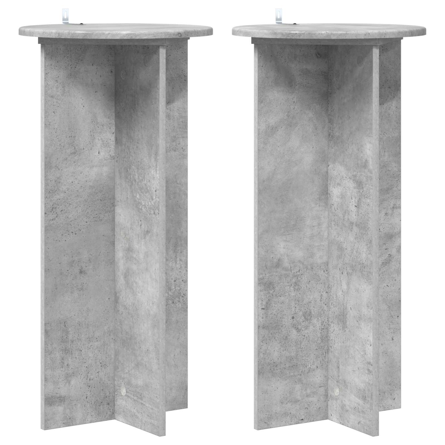 vidaXL Plant Stand 2 pcs Concrete Grey 40 x 40 x 80 cm Engineered Wood 2