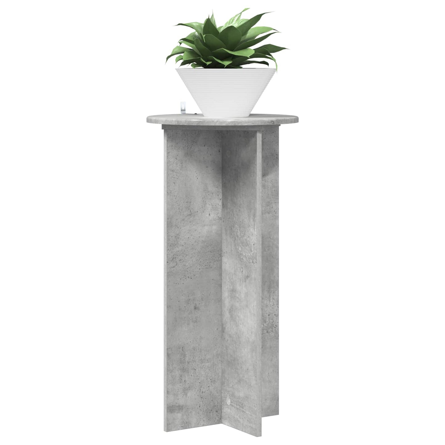 vidaXL Plant Stand 2 pcs Concrete Grey 40 x 40 x 80 cm Engineered Wood 3
