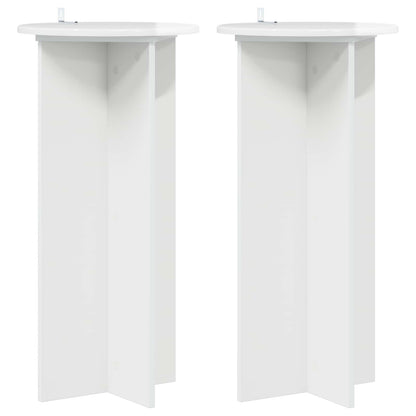 vidaXL Plant Stand 2 pcs High Gloss White 40 x 40 x 80 cm 2