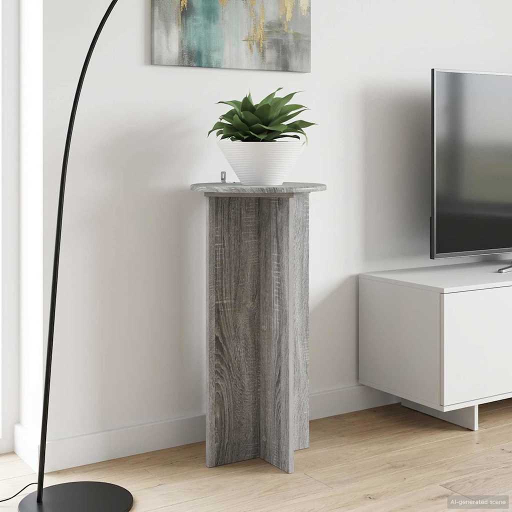 vidaXL Plant Stand 2 pcs Grey Sonoma 40 x 40 x 80 cm Engineered Wood 4