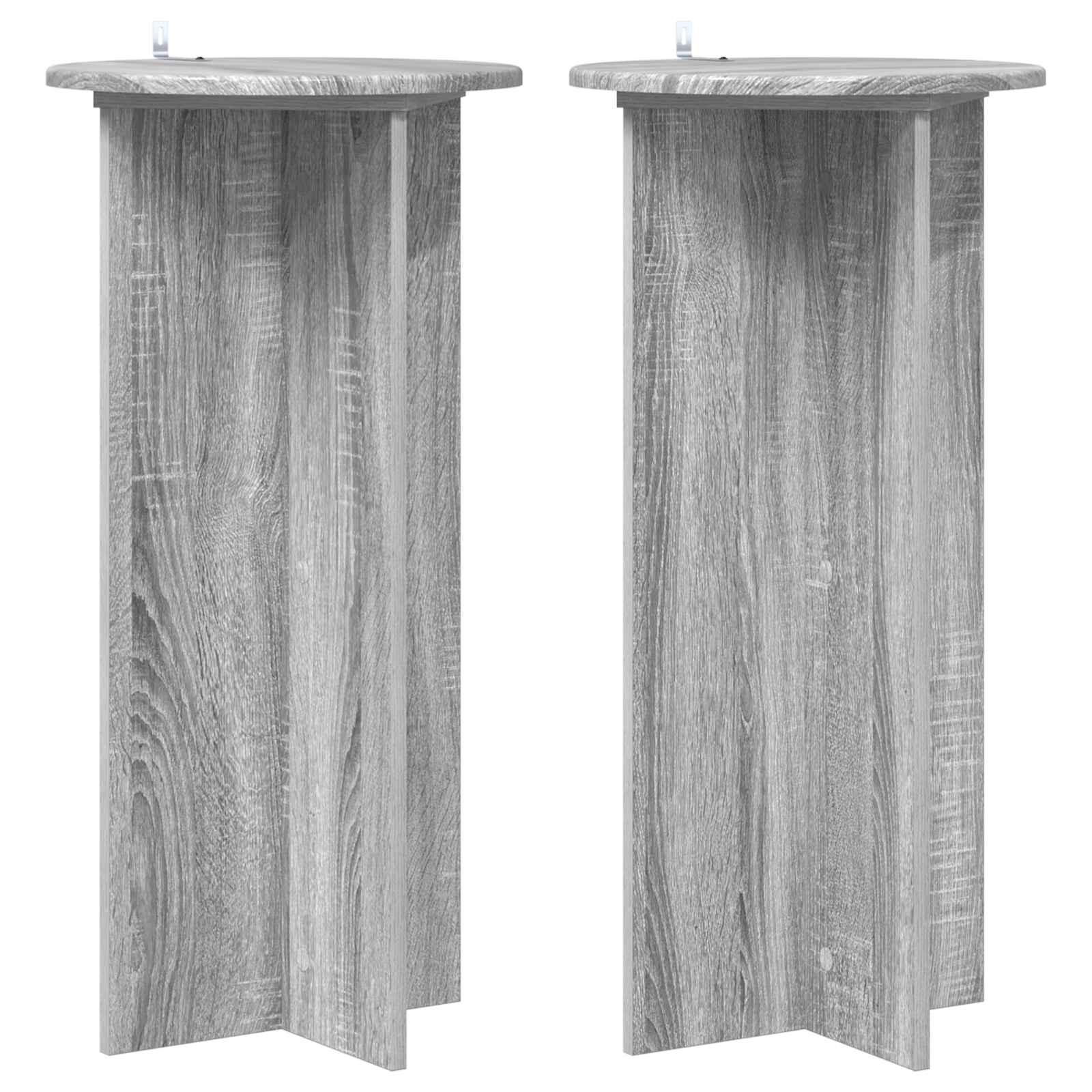 vidaXL Plant Stand 2 pcs Grey Sonoma 40 x 40 x 80 cm Engineered Wood 2