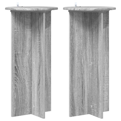 vidaXL Plant Stand 2 pcs Grey Sonoma 40 x 40 x 80 cm Engineered Wood 2
