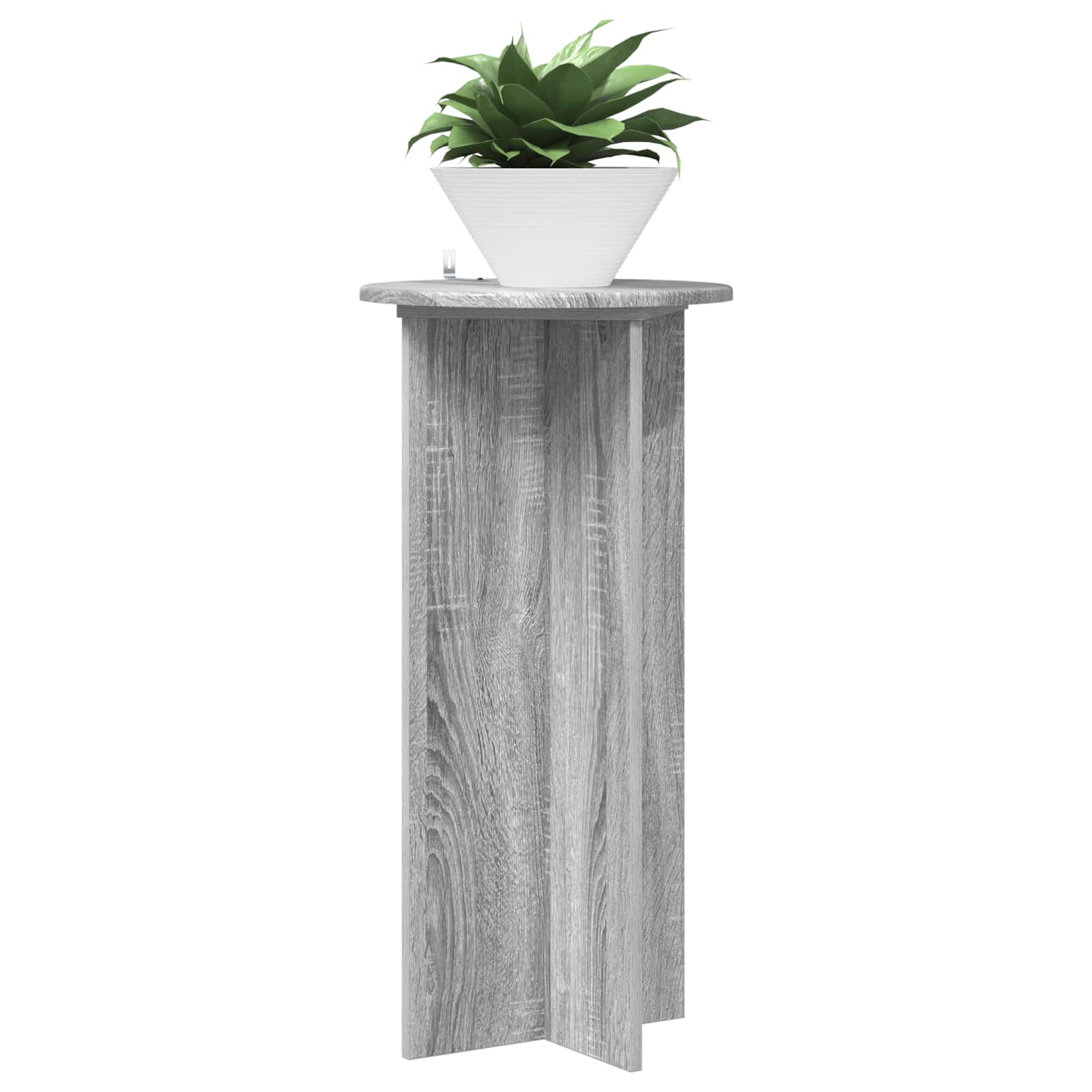 vidaXL Plant Stand 2 pcs Grey Sonoma 40 x 40 x 80 cm Engineered Wood 3