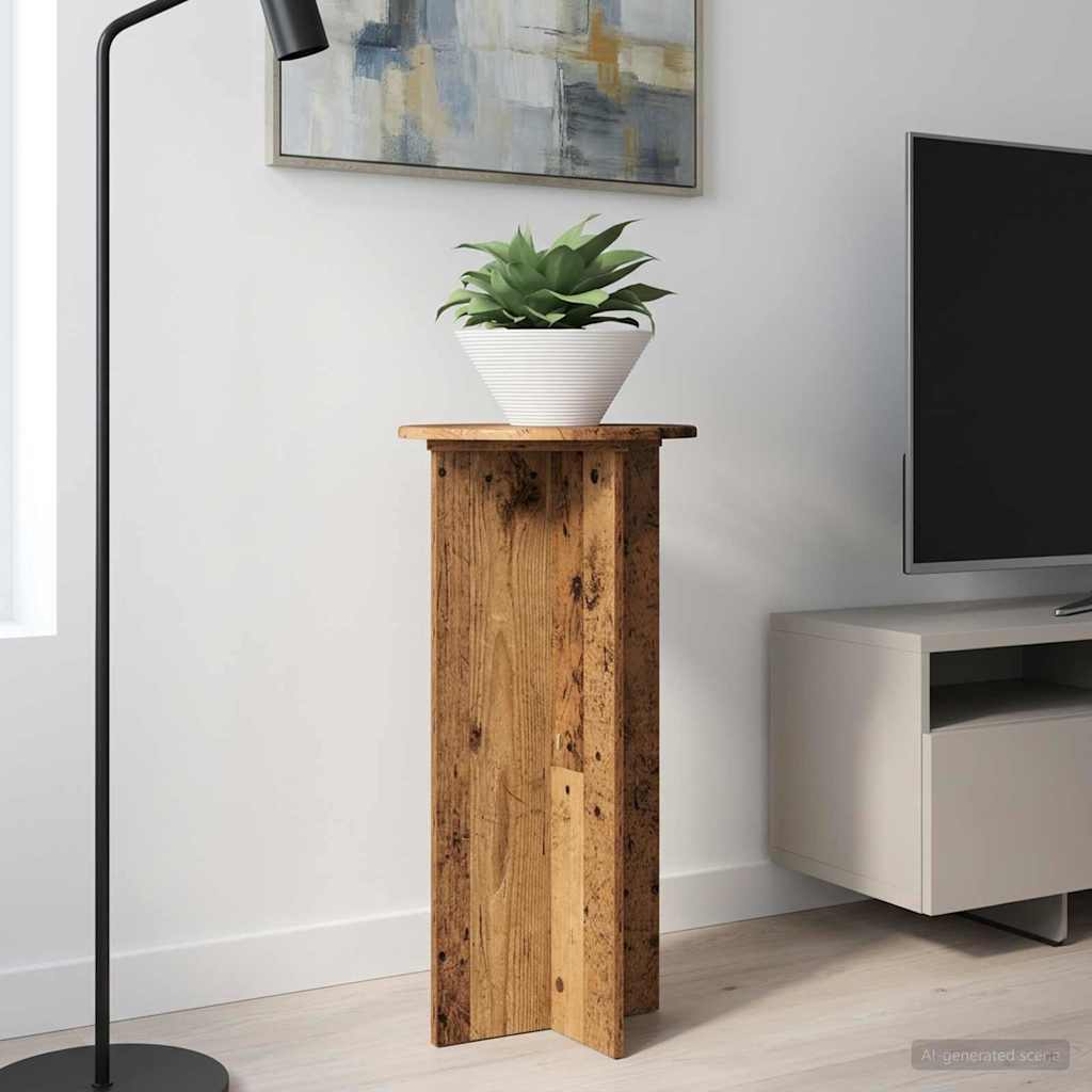 vidaXL Plant Stand 2 pcs Old Wood 40 x 40 x 80 cm Engineered Wood 4