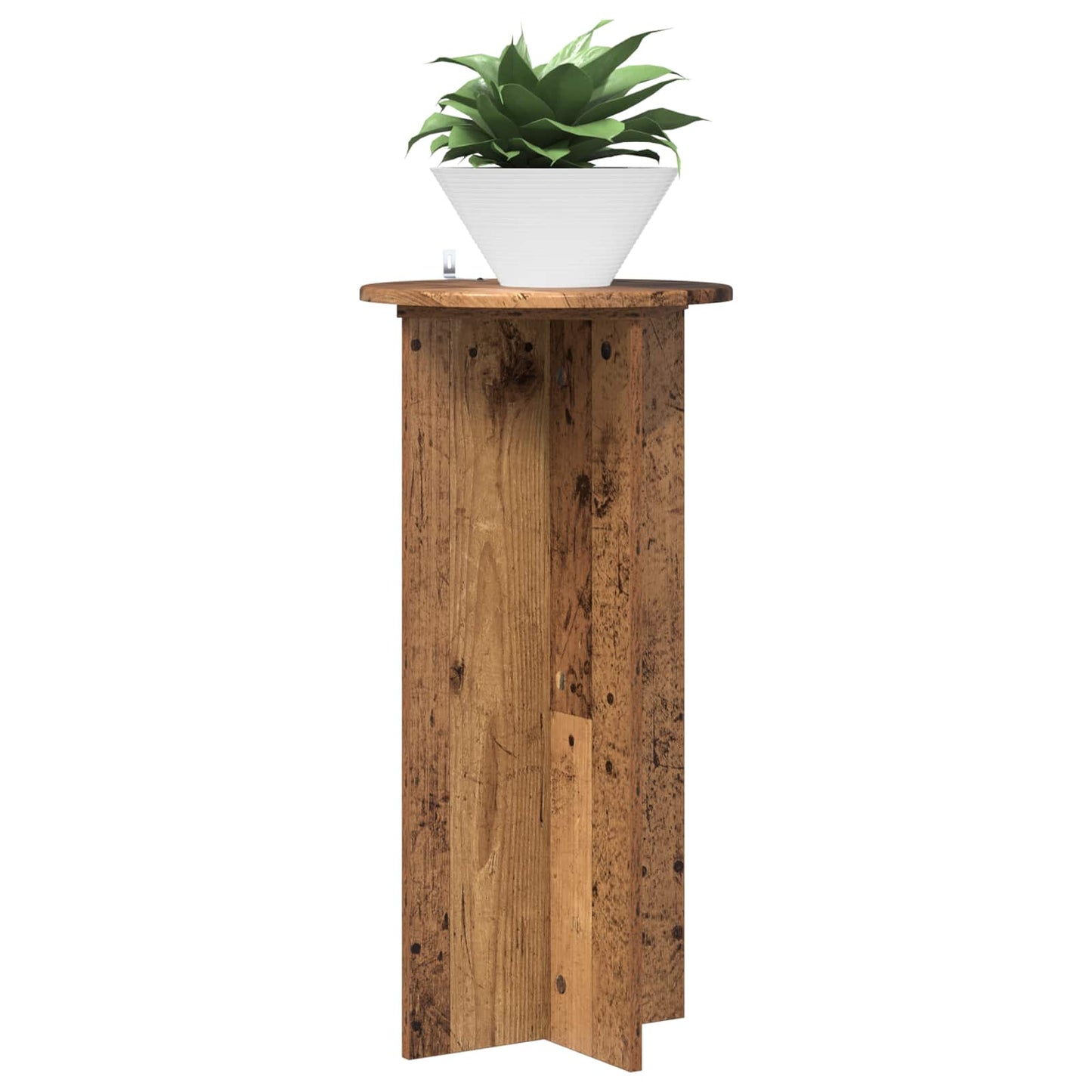 vidaXL Plant Stand 2 pcs Old Wood 40 x 40 x 80 cm Engineered Wood 3