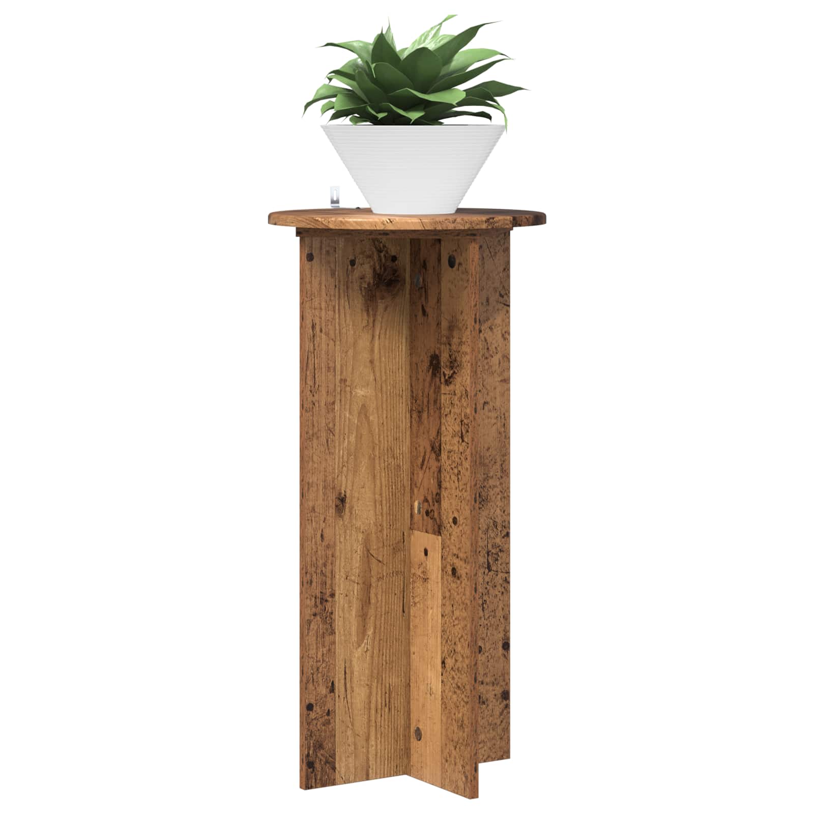 vidaXL Plant Stand 2 pcs Old Wood 40 x 40 x 80 cm Engineered Wood 3