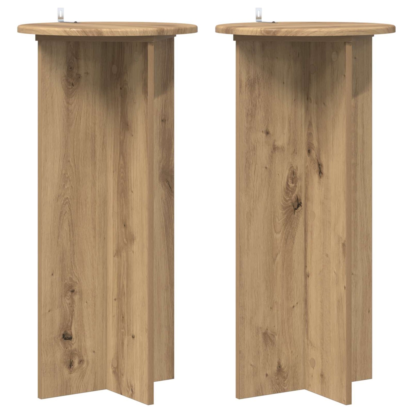 vidaXL Plant Stand 2 pcs Artisan Oak 40 x 40 x 80 cm Engineered Wood 2