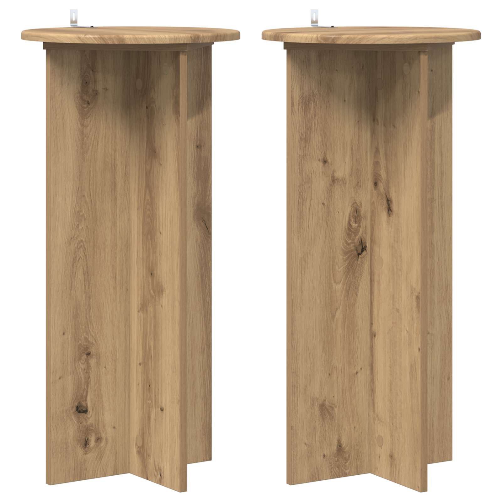 vidaXL Plant Stand 2 pcs Artisan Oak 40 x 40 x 80 cm Engineered Wood 2