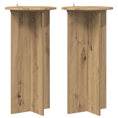 vidaXL Plant Stand 2 pcs Artisan Oak 40 x 40 x 80 cm Engineered Wood 2