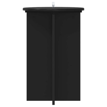 vidaXL Plant Stand 2 pcs Black Ø40 x 60 cm Engineered Wood 6